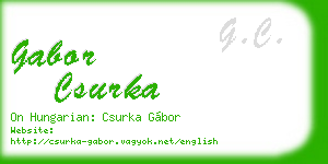 gabor csurka business card